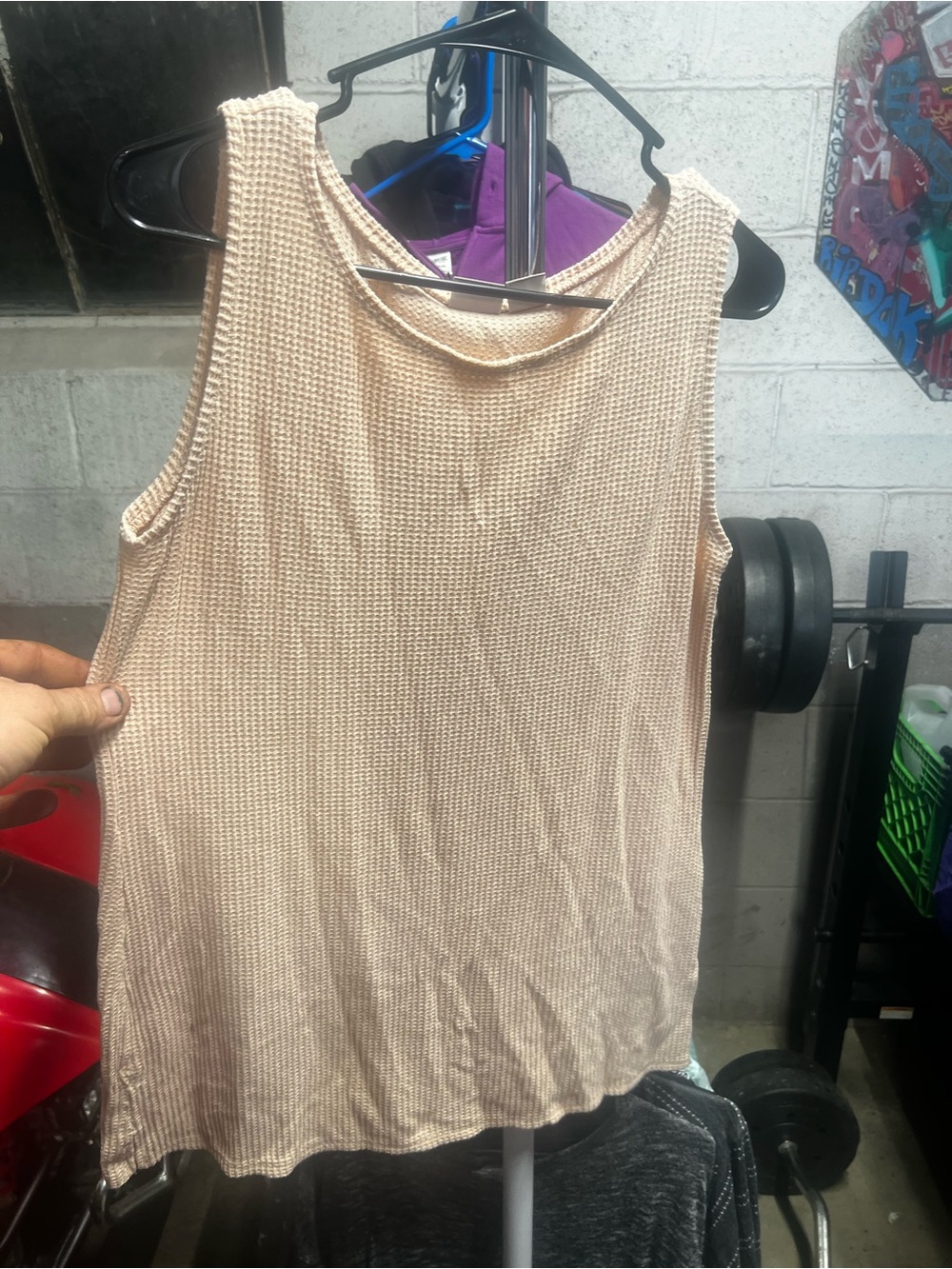 Chico's Waffle Knit Sleeveless Tank - Light Beige